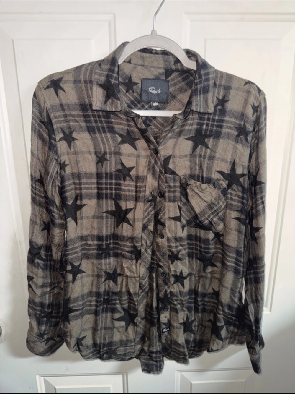 Rail star flannel button down XS